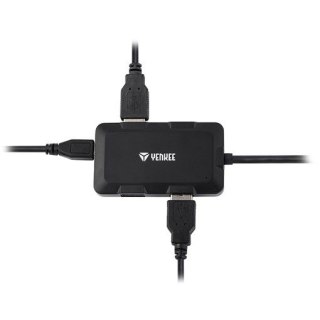 YENKEE Hub ładujący 4 porty USB 3.0 szybki czarny rozdzielacz