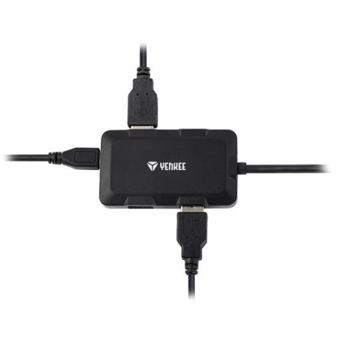 YENKEE Hub ładujący 4 porty USB 3.0 szybki czarny rozdzielacz