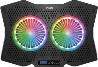 Podkładka chłodząca YENKEE YSN 310 duża RGB z wentylacją i LCD