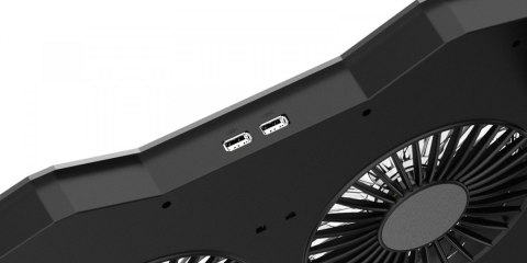 Podkładka chłodząca YENKEE YSN 310 duża RGB z wentylacją i LCD