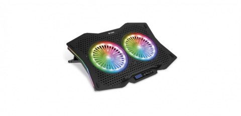 Podkładka chłodząca YENKEE YSN 310 duża RGB z wentylacją i LCD