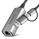AXAGON ADE-TXCA Karta sieciowa Gigabit Ethernet USB-C z adapterem USB-A