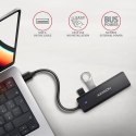 Hub USB AXAGON HUE-C1A 4-portowy 5Gbps podróżny z zasilaniem USB-C
