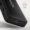 Hub AXAGON HUE-C1C USB-C 4-portowy podróżny 5Gbps z zasilaniem