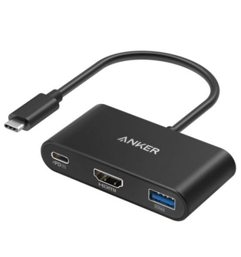 Anker USB-C Hub 3w1 4K HDMI szary ultrakompaktowy koncentrator