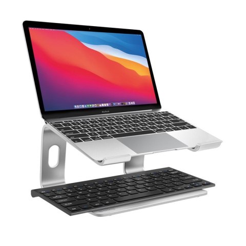Podstawka CRONG AluBench aluminiowa ergonomiczna srebrna do laptopa
