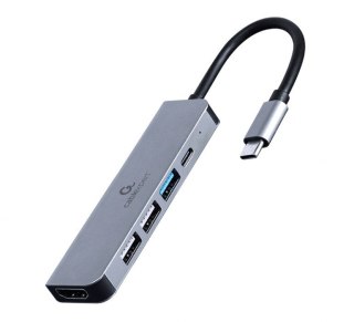 Gembird Adapter USB-C 5w1 PD HDMI USB 3.1 wieloportowy zasilający