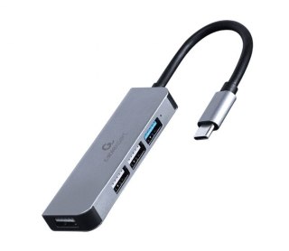 Hub Gembird 4-portowy USB-C 3xUSB 2.0 USB 3.1 aluminiowy