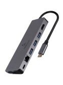 Hub USB-C Gembird HDMI 1xUSB-C 2xUSB-A 100W Gigabitowy