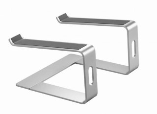 Podstawka do notebooka 15,6 cala srebrna ergonomiczna aluminiowa