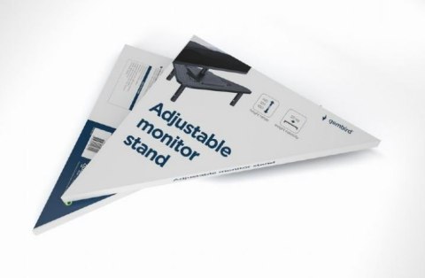 Stojak Gembird na monitor laptop regulowany trójkątny czarny
