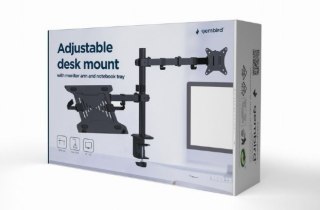 Gembird Uchwyt biurkowy regulowany z ramieniem na monitor i notebooka
