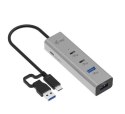 HUB i-tec Uniwersalny metalowy 2xUSB-C 2xUSB-A PD 85W szybkie ładowanie
