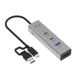 HUB i-tec Uniwersalny metalowy 2xUSB-C 2xUSB-A PD 85W szybkie ładowanie