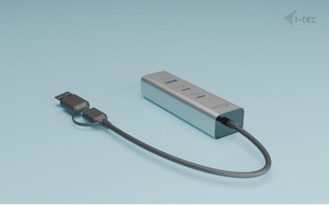 HUB i-tec Uniwersalny metalowy 2xUSB-C 2xUSB-A PD 85W szybkie ładowanie