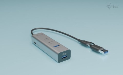 HUB i-tec Uniwersalny metalowy 2xUSB-C 2xUSB-A PD 85W szybkie ładowanie