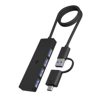 IcyBox Hub IB-HUB1424-C3 4-Port USB 3.2 compact USB Type-A Type-C