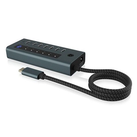 IcyBox Hub IB-HUB1457-C31 7 port Type C HUB z 36W zasilaczem rozbudowa USB