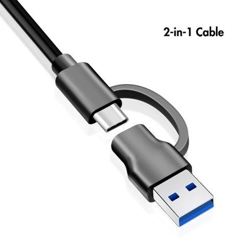 Hub LogiLink 4xUSB-A Gen1 aktywny z przełącznikami ON/OFF czarny