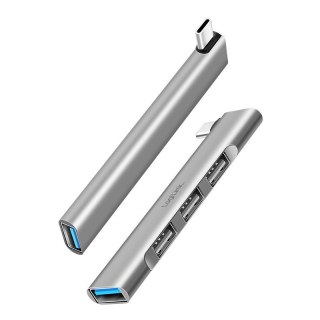 LogiLink HUB USB-C 1x USB-A 3.0 3x USB-A 2.0 kompaktowy aluminiowy