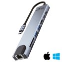 Stacja dokująca Media-Tech MT5046 8 w 1 GIGA LAN Hub z USB-C
