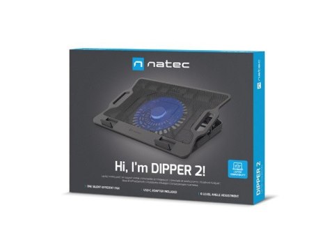 Podstawka chłodząca Natec Dipper 2 do laptopa 12-17 cali z USB LED