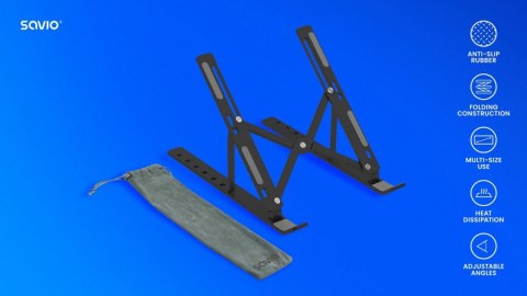 Podstawka Savio PB-05 przenośna biurowa lekka z regulacją 7-stopniową do laptopa