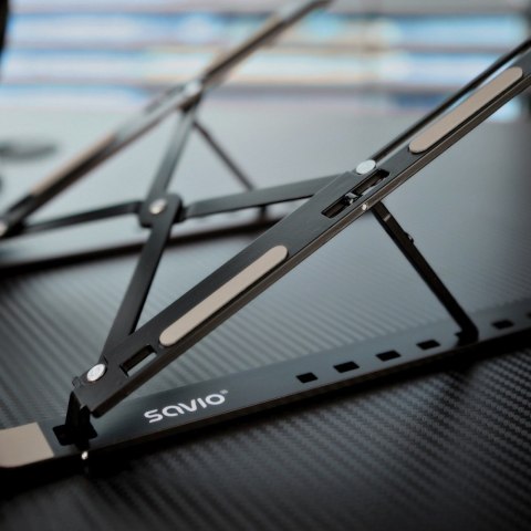 Podstawka Savio PB-05 przenośna biurowa lekka z regulacją 7-stopniową do laptopa