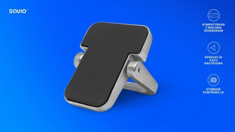 Savio Stopki do laptopa srebrne PB-03 regulowane uniwersalne