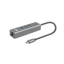 Adapter TB USB C - RJ45 oraz 3xUSB A 1000 Mb/s wydajny