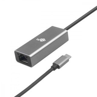 Adapter TB USB C RJ45 szary 10/100/1000 Mbps aluminiowy
