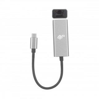 Adapter TB USB C RJ45 szary 10/100/1000 Mbps aluminiowy