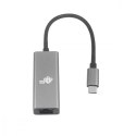 Adapter TB USB C RJ45 szary 10/100/1000 Mbps aluminiowy