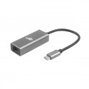 Adapter TB USB C RJ45 szary 10/100/1000 Mbps aluminiowy