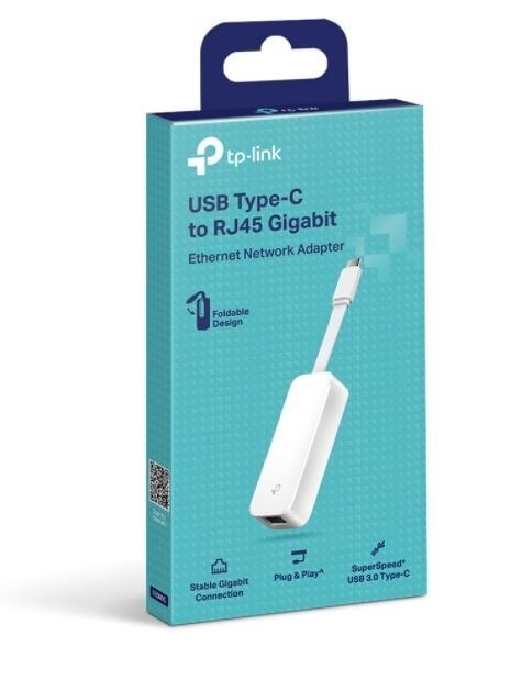 TP-LINK Karta sieciowa UE300C USB-C Ethernet Gigabitowy adapter Plug&Play
