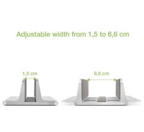 Techly Podstawka do laptopa pionowa regulowana oszczędzająca miejsce do 17 cali