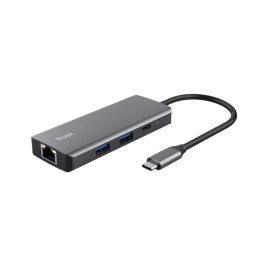 Trust Adapter Multi-port 6-in-1 aluminiowy z HDMI 4K i ładowaniem
