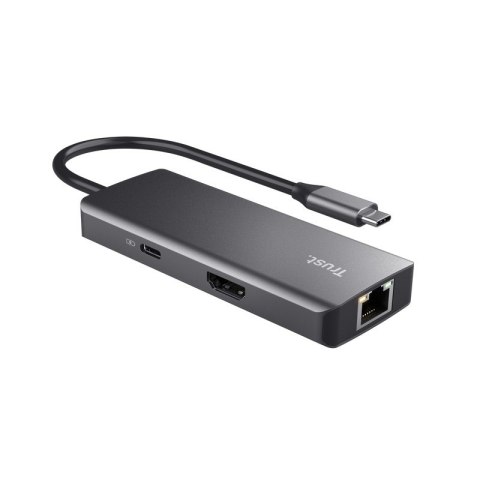 Trust Adapter Multi-port 6-in-1 aluminiowy z HDMI 4K i ładowaniem