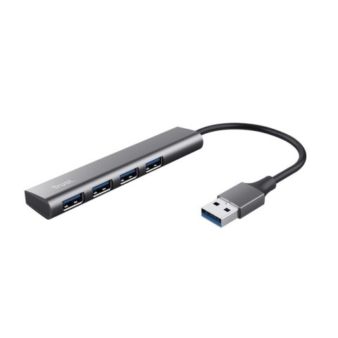 Hub USB Trust Halyx 4-portowy aluminiowy 5 Gb/s stylowy