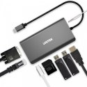 HUB Unitek 8w1 USB-C 3.1 HDMI VGA RJ45 100W mocny wielofunkcyjny