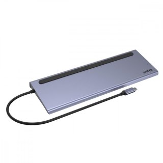 HUB USB-C Unitek D1022B 11w1 z Power Delivery 100W 2x HDMI VGA