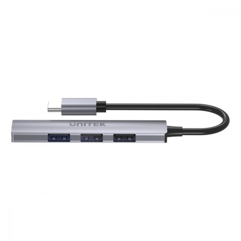 Unitek HUB USB-C 4 w 1 3x USB-A 2.0 1x USB-A 5 Gbps aluminiowy