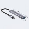 Unitek HUB USB-C 4 w 1 3x USB-A 2.0 1x USB-A 5 Gbps aluminiowy