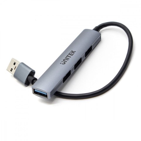Hub USB Unitek H1208A 3x USB-A 2.0 1x USB-A 5 Gbps aluminiowy