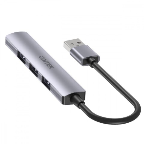 Hub USB Unitek H1208A 3x USB-A 2.0 1x USB-A 5 Gbps aluminiowy