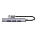 Hub USB Unitek H1208A 3x USB-A 2.0 1x USB-A 5 Gbps aluminiowy