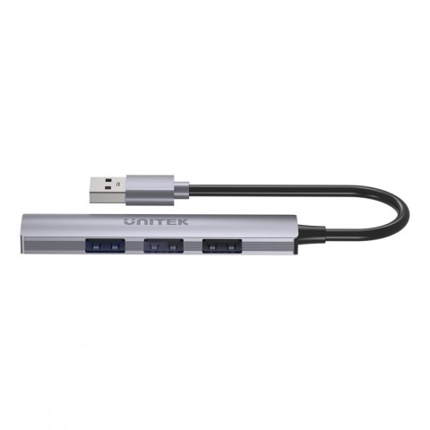 Hub USB Unitek H1208A 3x USB-A 2.0 1x USB-A 5 Gbps aluminiowy