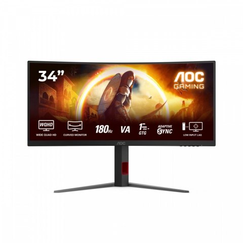 Monitor AOC CU34G4 34 cale 180Hz Curved VA z HDMI i regulacją wysokości