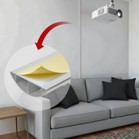 Listwa maskująca Maclean MC-814 S 75cm aluminiowa srebrna do kabli