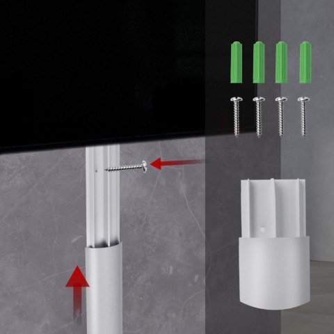 Listwa maskująca Maclean MC-814 S 75cm aluminiowa srebrna do kabli